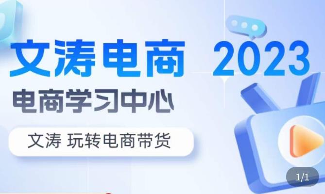 文涛电商·7天零基础自然流起号，​快速掌握店铺运营的核心玩法，突破自然展现量，玩转直播带货-吾爱自习网