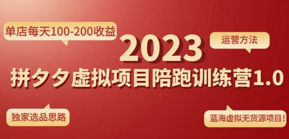 黄岛主拼多多虚拟项目陪跑训练营1.0，单店每天100-200收益，独家选品思路和运营插图