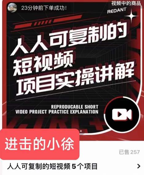 进击的小徐·人人可复制的短视频5个项目，实操讲解年销售额八位数级别项目插图