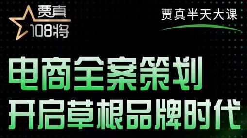 贾真老师的半天大课，电商全案策划，全程打开自己后台店铺讲这个案例