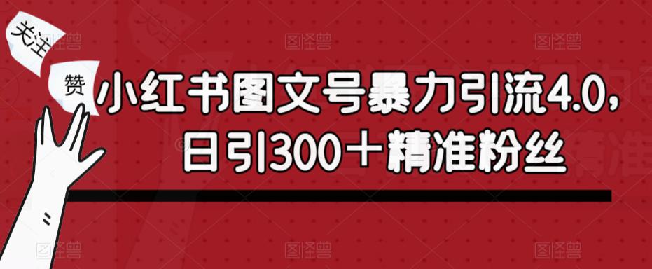 小红书图文号暴力引流4.0，日引300＋精准粉丝【揭秘】-吾爱自习网