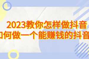 （6932期）2023教你怎样做抖音，如何做一个能赚钱的抖音号（22节课）