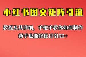 （6581期）新手也能日引50+的【小红书图文矩阵引流法】！超详细理论+实操的课程