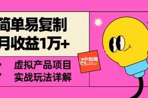 （2930期）[某付费文章] 简单易复制 月收益1万+虚拟产品项目，实战玩法详解（附教程）