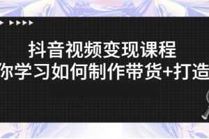 (2638期)抖音视频变现课程:带你学习如何制作带货+打造IP