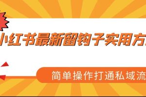 小红书最新留钩子实用方法，简单操作打通私域流量