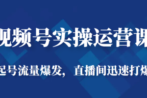 视频号实操运营课-起号流量爆发，直播间迅速打爆