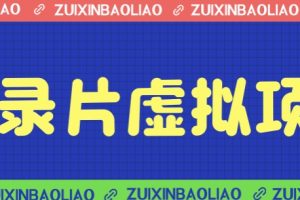 价值1280的蓝海纪录片虚拟项目，保姆级教学，轻松日入600+