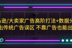 亚马逊/大卖家广告高阶打法+数据分析，走出传统广告误区 不靠广告也能出单