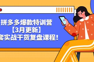 拼多多爆款特训营【3月更新】，全套实战干货复盘课程