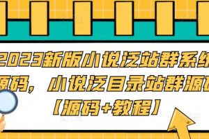 2023新版小说泛站群系统源码，小说泛目录站群源码【源码+教程】