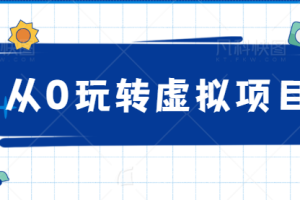 从0玩转虚拟项目，精准定位打造高收益虚拟店铺！【视频教程】