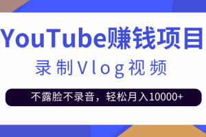 录制Vlog视频发布到Youtube，不露脸不录音，轻松月入10000+【视频教程】