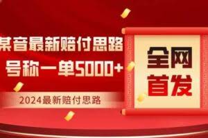 全网首发，2024最新抖音赔付项目，号称一单5000+保姆级拆解【仅揭秘】