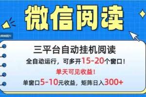 （9666期）微信阅读多平台挂机，批量放大日入300+