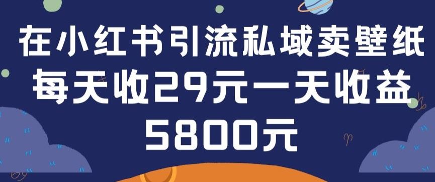 在小红书引流私域卖壁纸每张29元单日最高卖出200张(0-1搭建教程)【揭秘】-吾爱自习网