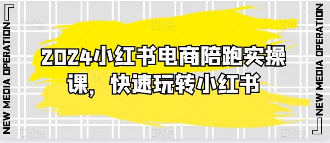 2024小红书电商陪跑实操课，快速玩转小红书，超过20节精细化课程-吾爱自习网