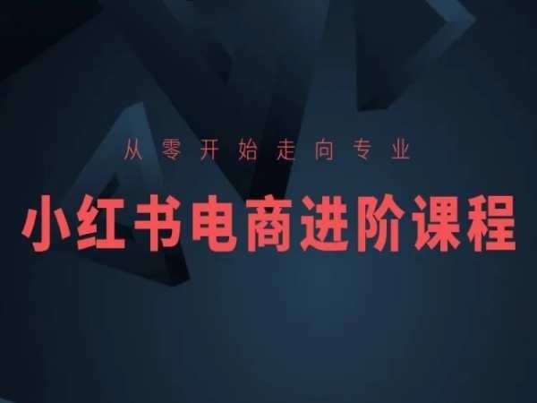 从零开始走向专业，小红书电商进阶课程-吾爱自习网