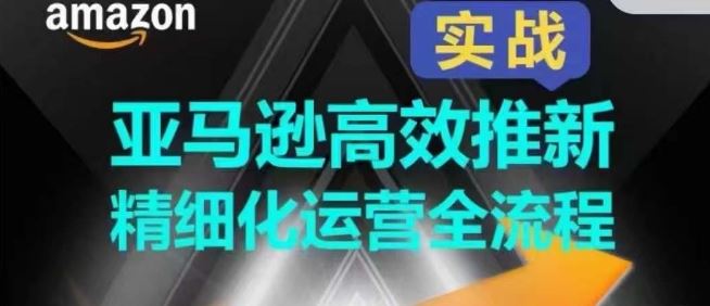 亚马逊高效推新精细化运营全流程，全方位、快速拉升产品排名和销量!-吾爱自习网