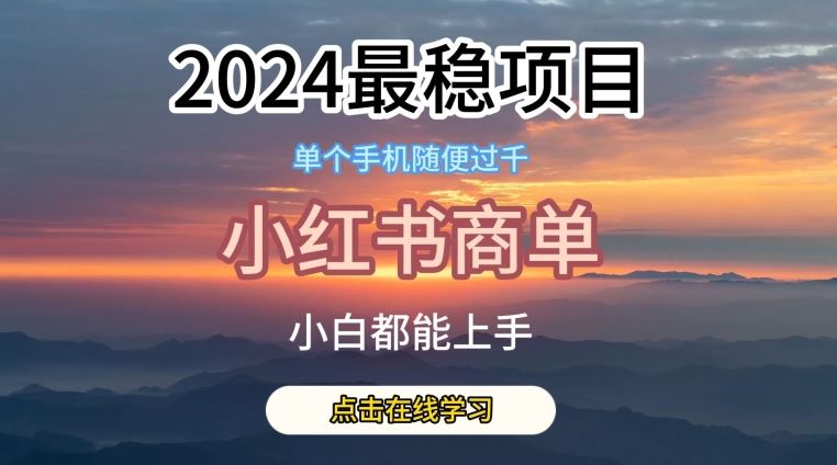 2024最稳蓝海项目，小红书商单项目，没有之一【揭秘】-吾爱自习网