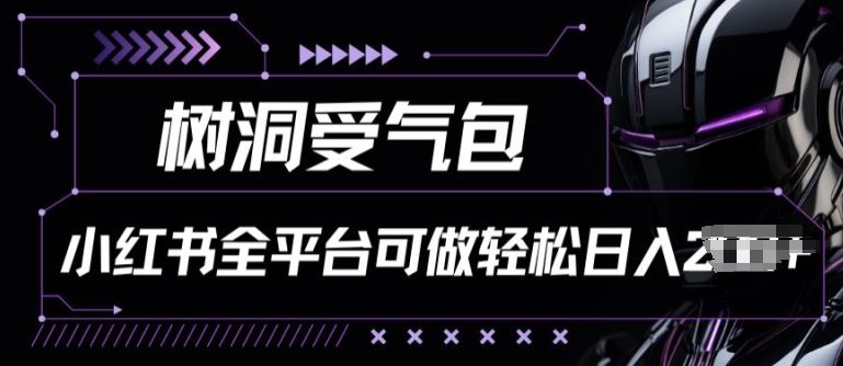 小红书等全平台树洞受气包项目，轻松日入一两张【揭秘】-吾爱自习网