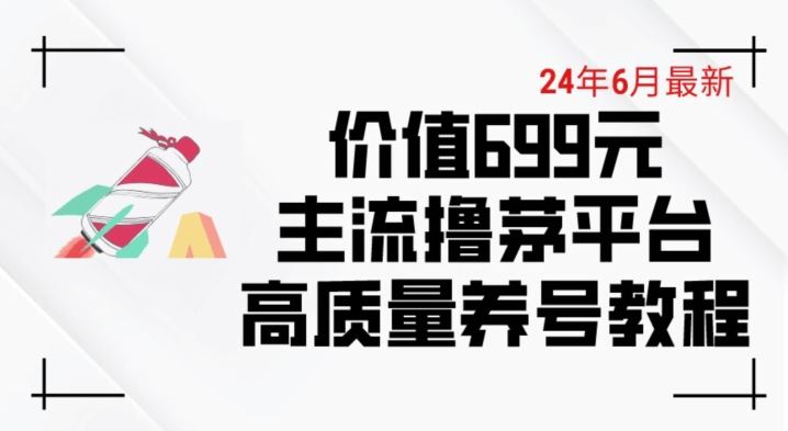 6月最新价值699的主流撸茅台平台精品养号下车攻略【揭秘】-吾爱自习网