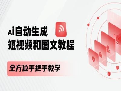 AI自动生成短视频和图文课程，全方位手把手教学-吾爱自习网