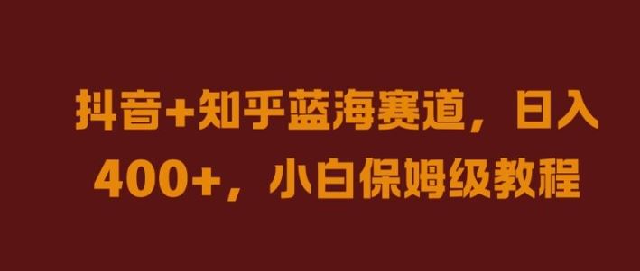 抖音+知乎蓝海赛道，日入几张，小白保姆级教程【揭秘】-智慧宝库