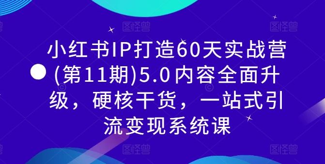 小红书IP打造60天实战营(第11期)5.0​内容全面升级，硬核干货，一站式引流变现系统课-智慧宝库