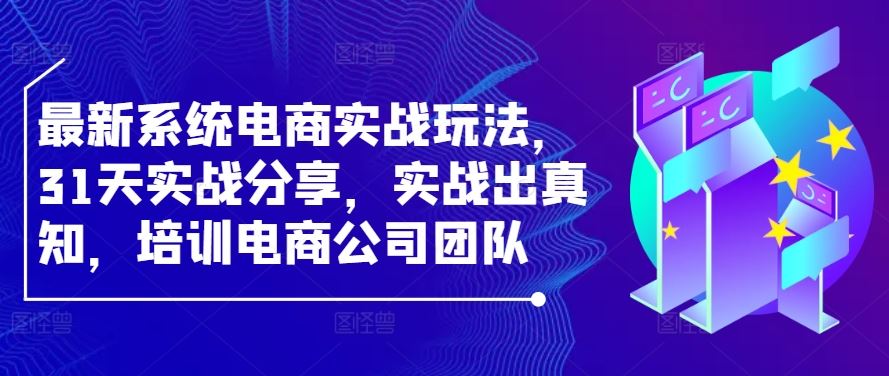 最新系统电商实战玩法，31天实战分享，实战出真知，培训电商公司团队-吾爱自习网