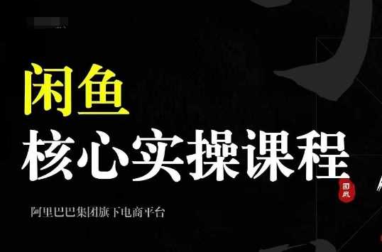 2024闲鱼核心实操课程，从养号、选品、发布、销售，教你做一个出单的闲鱼号-吾爱自习网