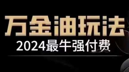 2024最牛强付费，万金油强付费玩法，干货满满，全程实操起飞（更新12月）-富业网创