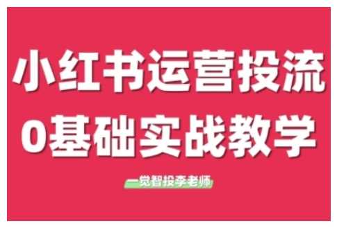 小红书运营投流，小红书广告投放从0到1的实战课，学完即可开始投放-富业网创