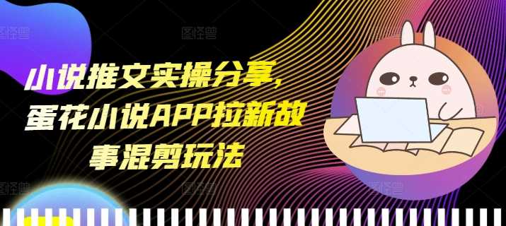 小说推文实操分享，蛋花小说APP拉新故事混剪玩法-吾爱自习网