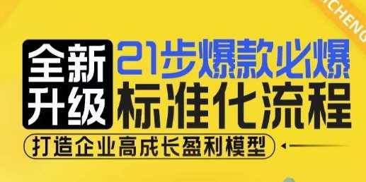 21步爆款必爆标准化流程，全新升级，打造企业高成长盈利模型-吾爱自习网