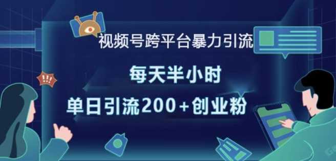 视频号跨平台暴力引流，每天半小时，单日引流200+精准创业粉-富业网创