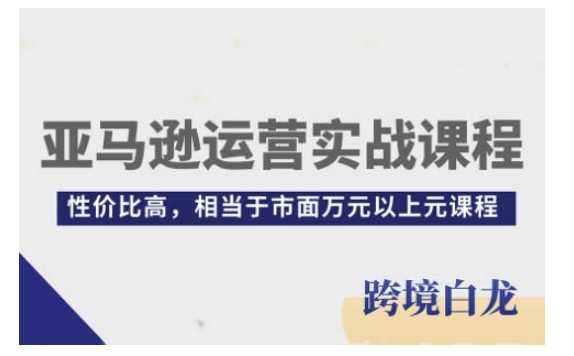 亚马逊运营实战课程，亚马逊从入门到精通，性价比高，相当于市面万元以上元课程-富业网创