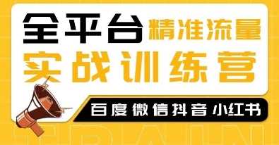 全平台精准流量实战训练营，百度微信抖音小红书SEO引流教程-智慧宝库