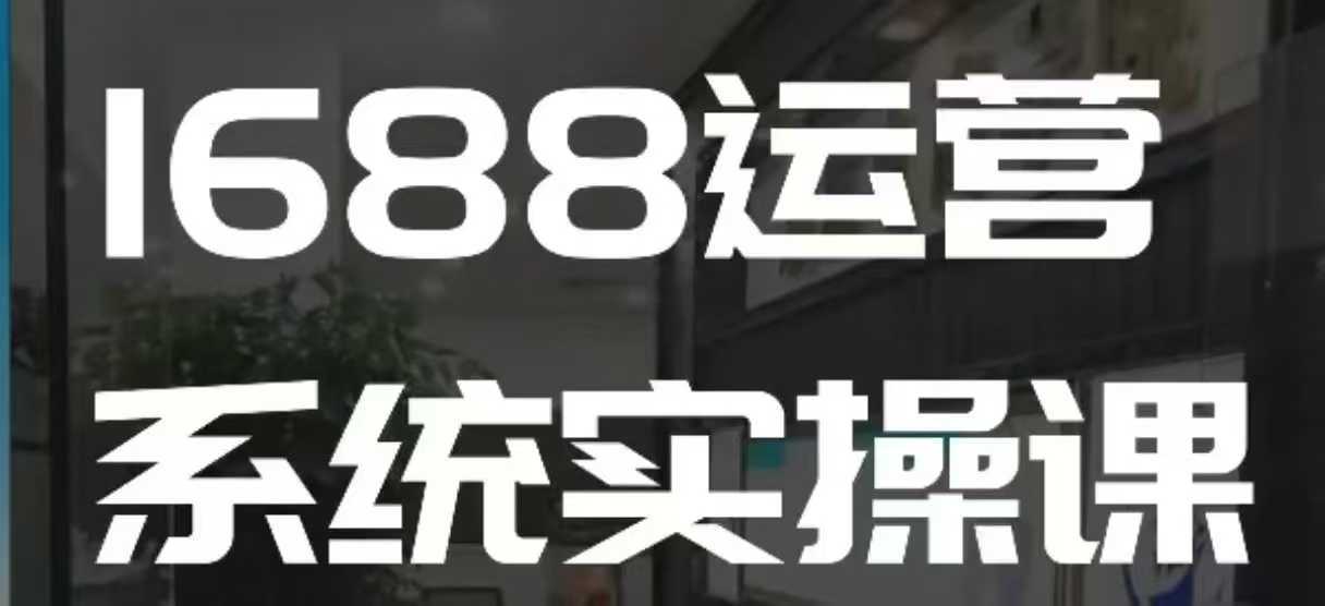 1688高阶运营系统实操课，快速掌握1688店铺运营的核心玩法-吾爱自习网