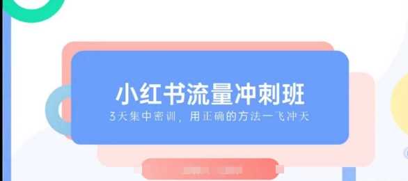 小红书流量冲刺班2025，最懂小红书的女人，快速教你2025年入局小红书-富业网创