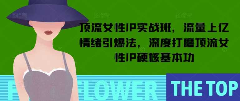 顶流女性IP实战班，流量上亿情绪引爆法，深度打磨顶流女性IP硬核基本功-富业网创