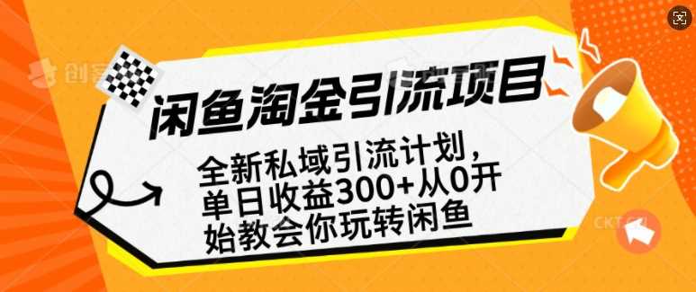 闲鱼淘金私域引流计划，从0开始玩转闲鱼，副业也可以挣到全职的工资-大海创业网