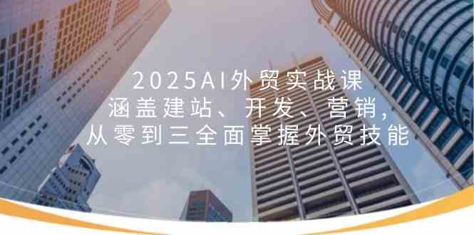 2025AI外贸实战课：涵盖建站、开发、营销, 从零到三全面掌握外贸技能-富业网创