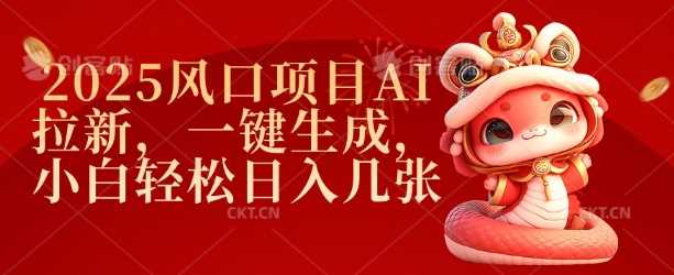 2025风口项目AI拉新，一键生成，小白轻松日入几张-富业网创