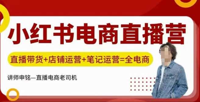 小红书电商直播训练营，直播带货+店铺运营+笔记运营-富业网创