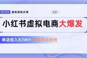 小红书虚拟电商项目，平台大力免费流量扶持，低门槛1拖3玩法