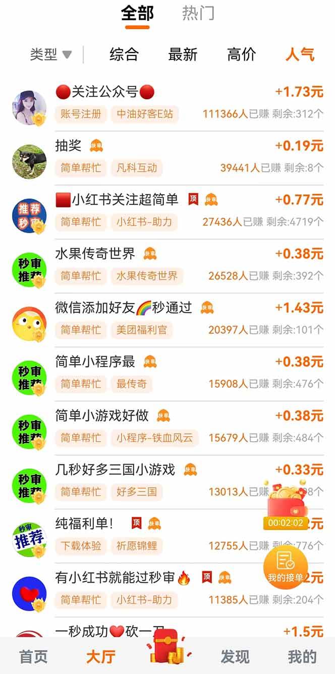 （14510期）零撸小项目免费分享 点赞助力 无任何门槛 手机随时可做  单日收益200＋