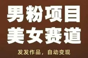 男粉项目美女赛道，发发作品，轻松获流自动变现