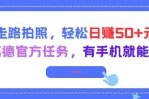 走路拍照，轻松日入50+!高德官方任务，有手机就能干