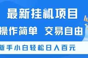 最新挂G项目，操作简单，交易自由，新手小白轻松日入100+【揭秘】